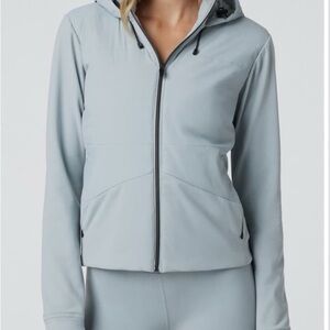 Vuori Chilled Out Full Zip Jacket in Chalk Blue